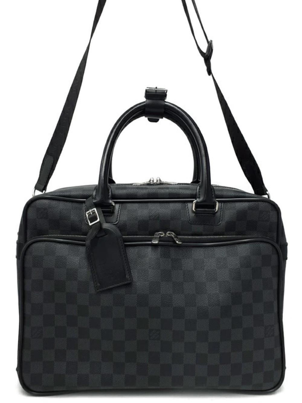Louis Vuitton Damier Icare Business Briefcase Canvas Leather Graphite Black